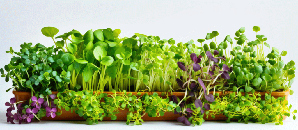 variety of microgreens